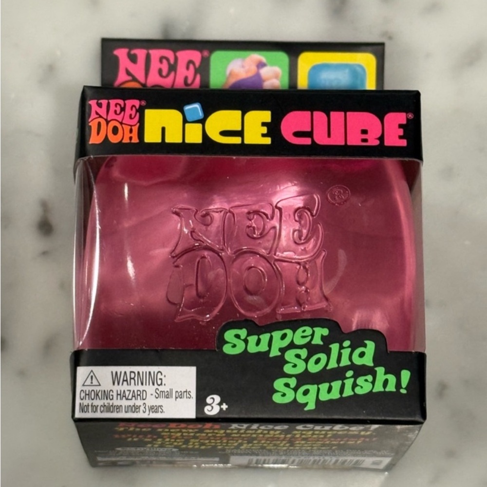 NeeDoh Nice Cube Super Solid Squish - Pink
